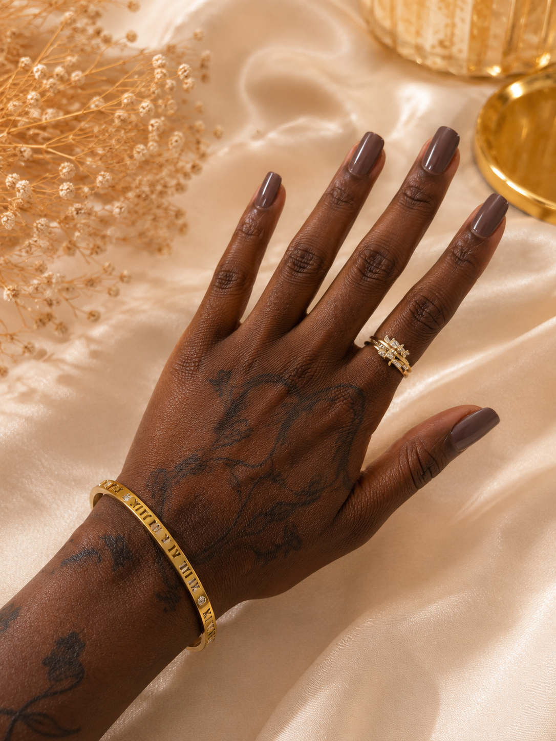 Bracelet Roma – Jonc en acier inoxydable doré