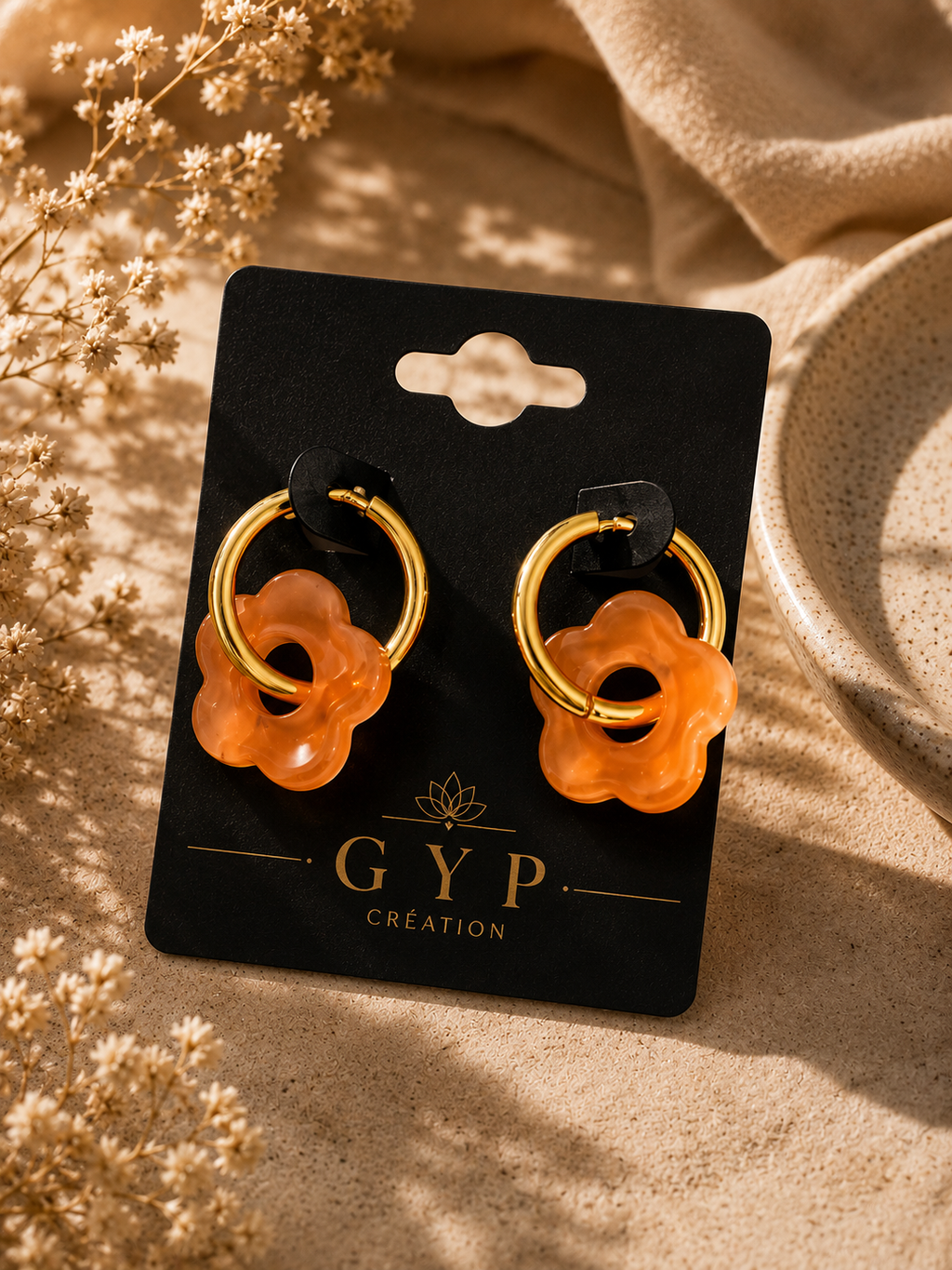 🌼 Boucles Fleur Colorées