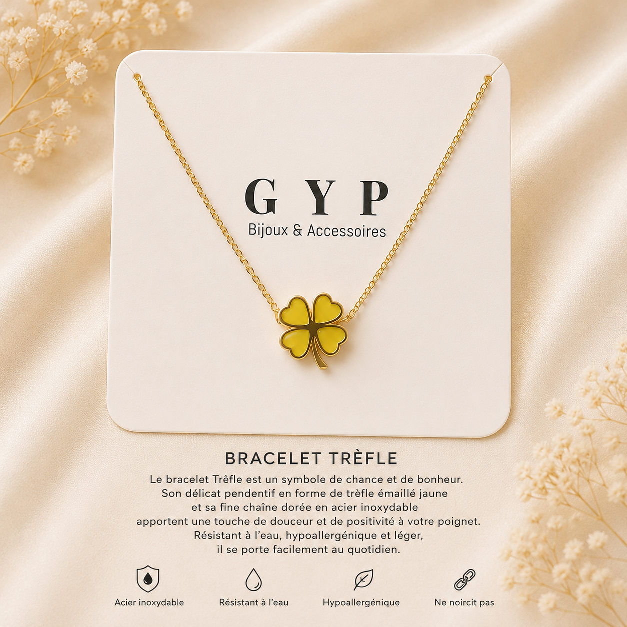 🍀 Bracelet Trèfle