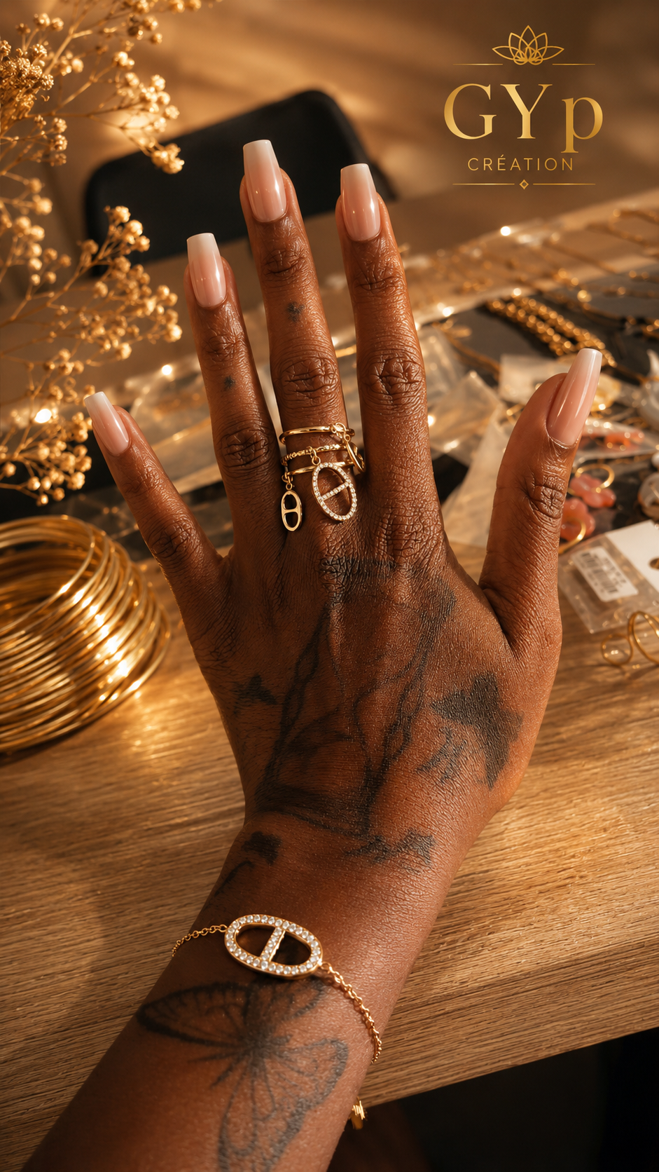 ✨ Bague Charms Dorée