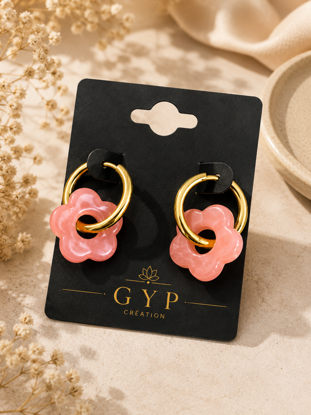 🌼 Boucles Fleur Colorées
