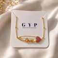 Bracelet Love cœur rose acier inoxydable 💖