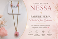 Parure Nessa – Perles Roses Dorées ✨