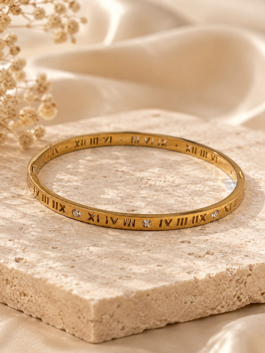 Bracelet Roma – Jonc en acier inoxydable doré