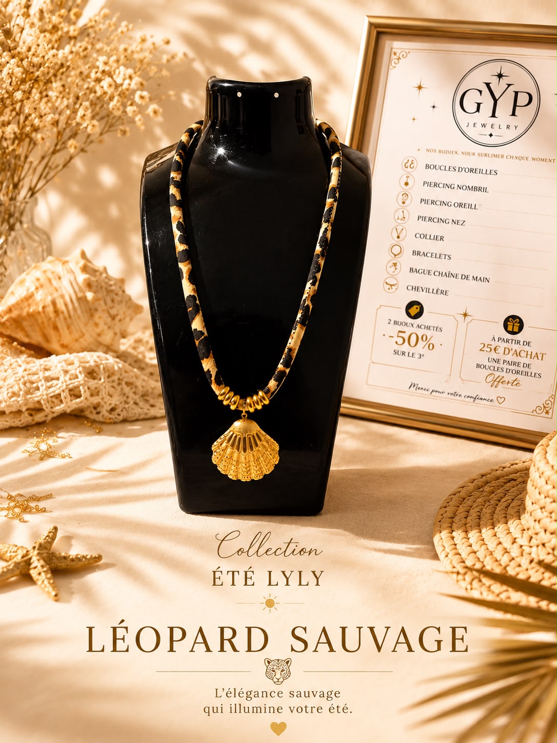 Collier Léopard Sauvage