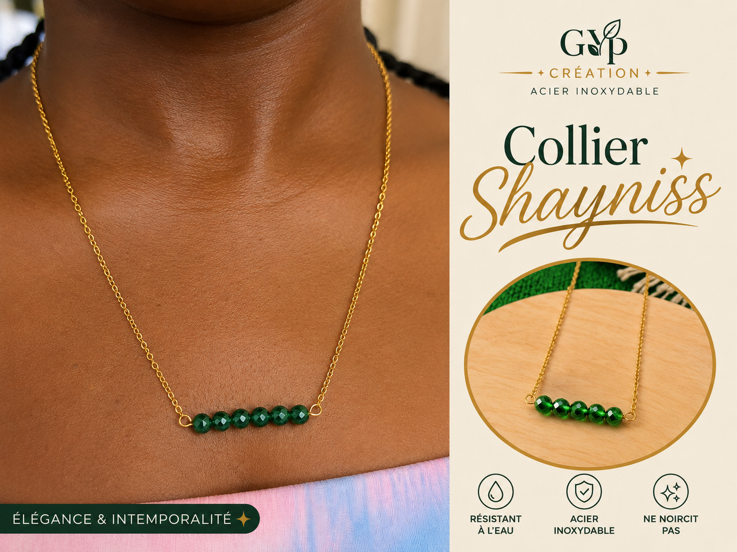 Collier Shayniss – Acier inoxydable